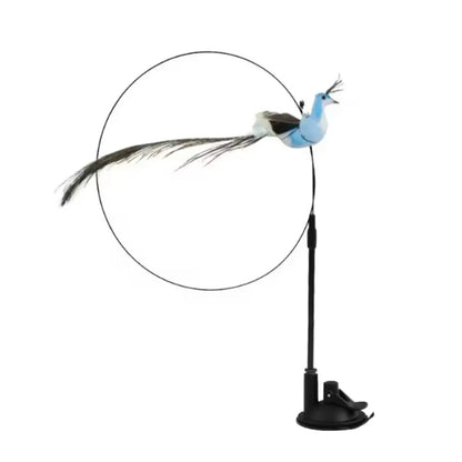 Interaktivna igrača za mačke s perjem, viseča in elastična