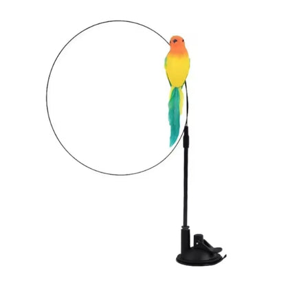 Interaktivna igrača za mačke s perjem, viseča in elastična