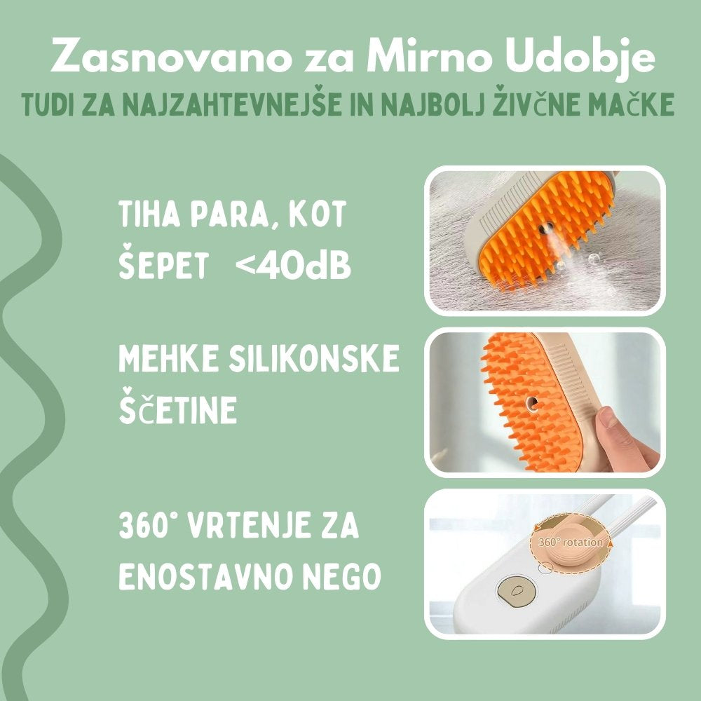 Veluna Steam Brush za mačke