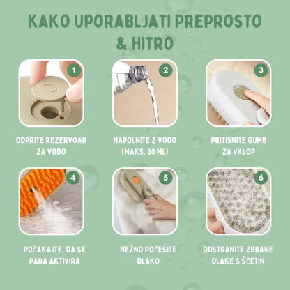 Veluna Steam Brush za mačke