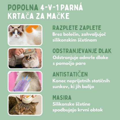 Veluna Steam Brush za mačke